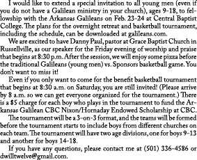  I would like to extend a special invitation to all young men (even if you do not have a Galilean ministry in your ch...