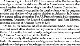  Arkansas Right to Life (ARTL) has announced its Decline to Sign campaign to defeat the Arkansas Abortion Amendment p...