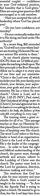 essential couplet — confidence in your God ordained position, but humility that is God given.” Here are some great qu...