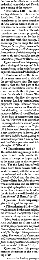 tion here as the tribulation on earth in the final years of this age? Does it give a timing of the rapture? • Revelat...