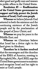 elect good and godly men and women to public offices in the United States  Resolution #5 — Reaffirmation of the Unite   
