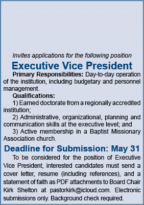Invites applications for the following position Executive Vice President Primary Responsibilities: Day to day operati...