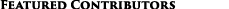 Featured Contributors