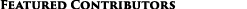 Featured Contributors