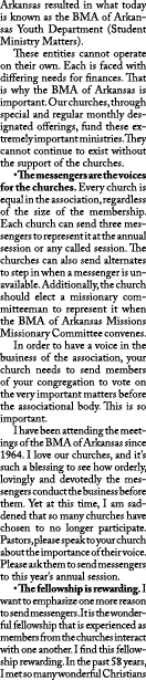 Arkansas resulted in what today is known as the BMA of Arkansas Youth Department (Student Ministry Matters). These en...