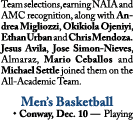 Team selections, earning NAIA and AMC recognition, along with Andrea Migliozzi, Okikiola Ojeniyi, Ethan Urban and Chr...